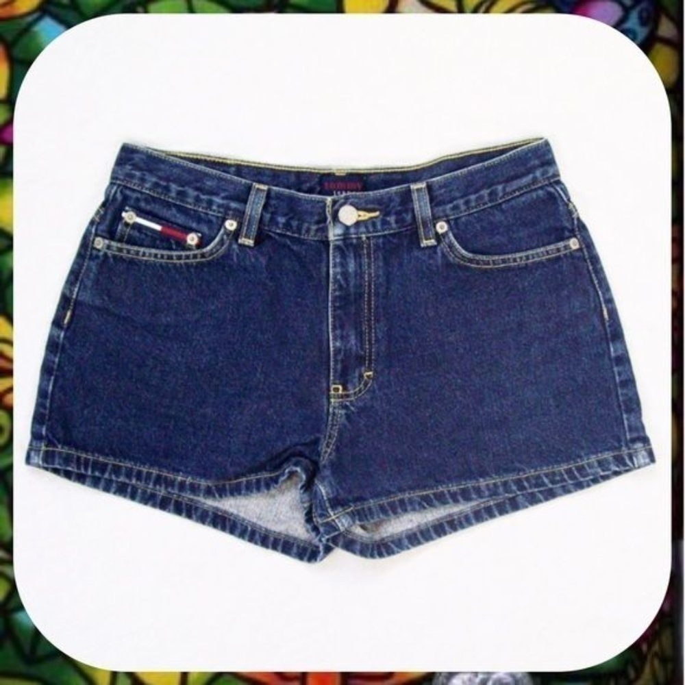 TOMMY HILFIGER Vintage Booty Shorts Size 9 B8 - Picture 1 of 5